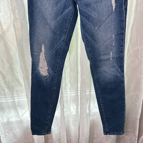 Frame Denim Jeans Women 25 Le Skinny de Jeanne Mid Rise distressed Blue Med Wash - Picture 16 of 16